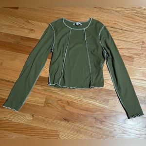 GAZE Olive Green Long Sleeve t-shirt Size S